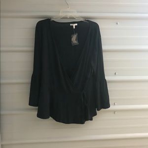 Maurice Navy Blue Wrap Shirt